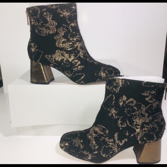 New Nanette Lepore “Rose” Black/Bronze Boots- Size 7 - Picture 4 of 7